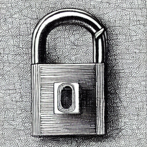 A padlock